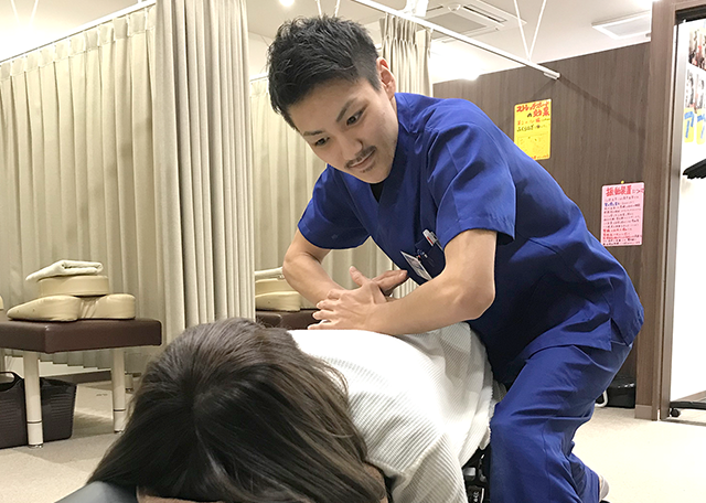 施術中の写真