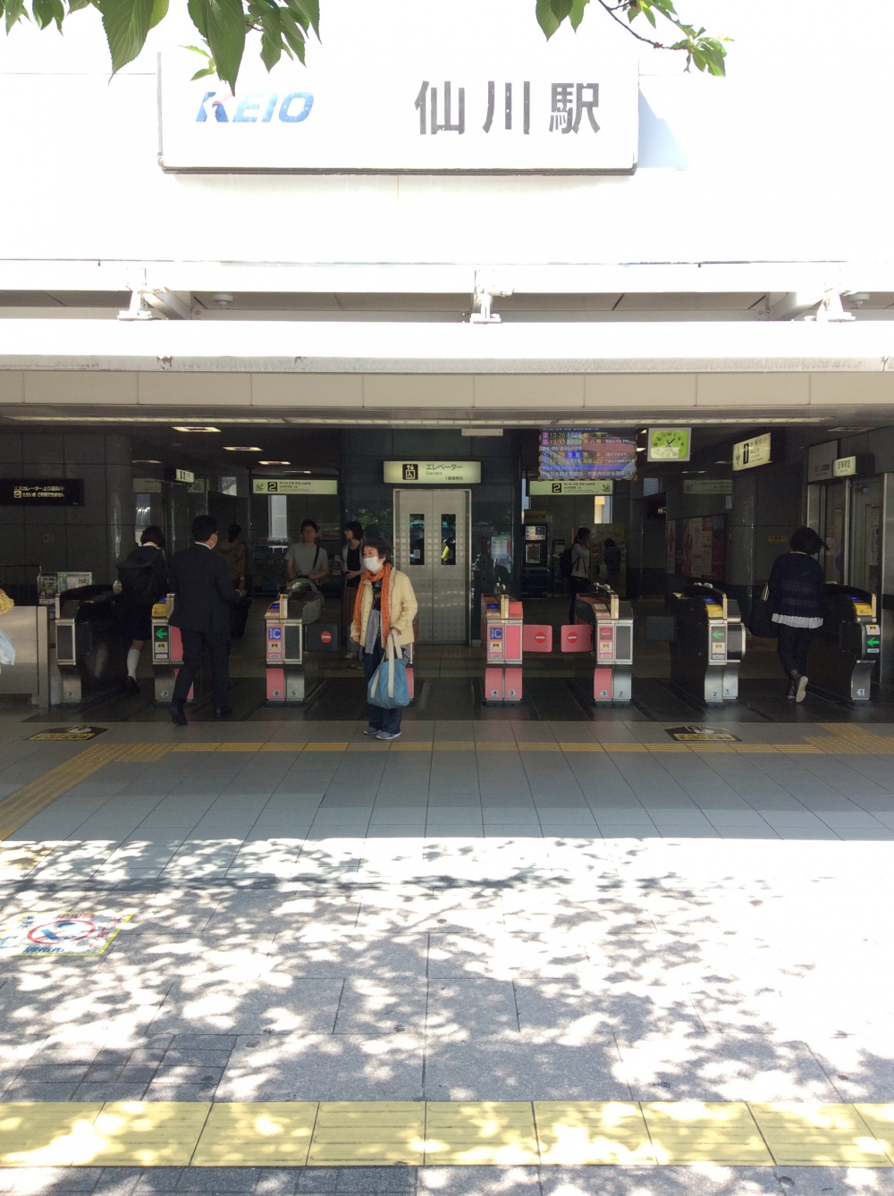 仙川駅をでます