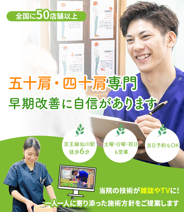 しつこい五十肩・四十肩でお困りの方へ