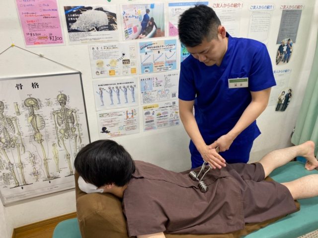 施術中の写真